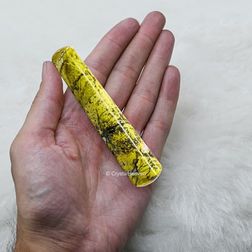 Image of Green Opal Crystal Wand - Smooth Crystal Wand for Energy Healing, Chakra Balancing, Meditation and Home Decor - Crystals and Healing Stones for Gift
