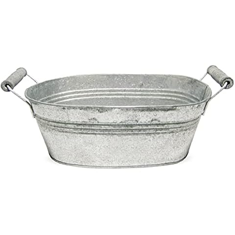 matches21 Zinc Bowl Decorative Plant Planter Cover