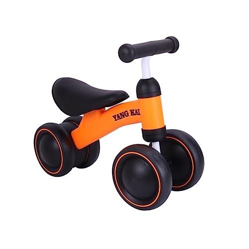 Toyvian 1 Pieza Scooter de Cuatro Ruedas Bicicleta de para bebés Bicicleta para Bicicleta de sin Pedal Naranja