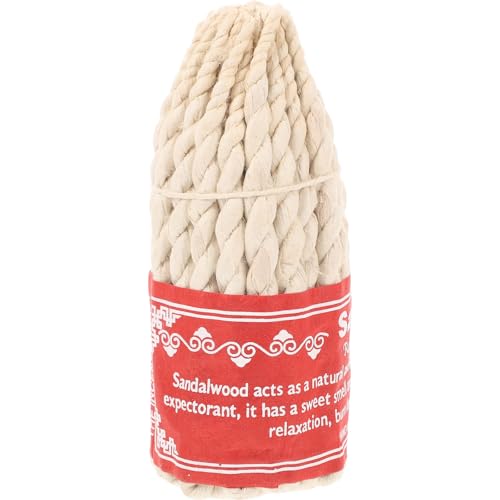 Didiseaon Incienso de Cuerda Grande de Nepal para Meditación y Rituales, Hecho a Mano Hierbas Tradicionales de Sándalo, Aroma Natural para Purificación y Ambiente en Hogar, Yoga y SPA
