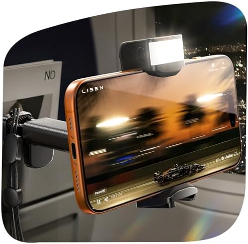 LISEN Best Airplane Gadgets Airplane Phone Holder with Light (in-Flight Comfort) Travel Essentials for Flying Gift for Women Her Long Flight Must Haves Essentials Travel Accessories for Women Men