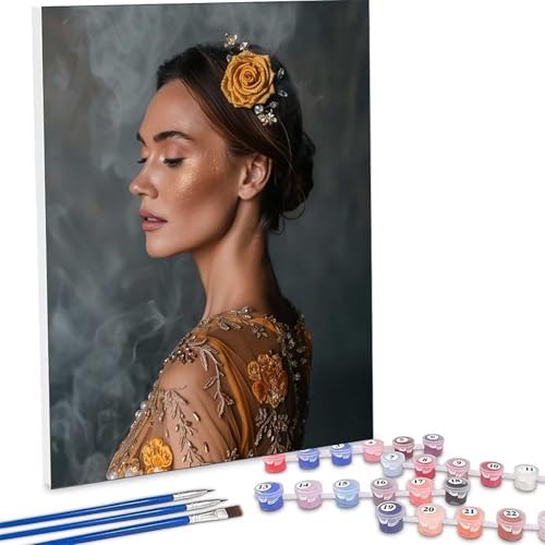 �������G ���� �����L�b�g�ɂ��G�� �� Paint by Numbers DIY�y�C���g ��l�� ���S�� �q���p �ȒP�ɓh��� �A�N�������ʊG�̋� ��| ��� ��H�| �L�b�g 3�̃y�C���g�u���V��1�̃Z�b�g�̃A�N�����痿���g�p �z�[�� �I�t�B�X���� 