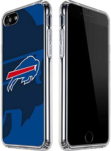 Skinit Clear Phone Case Compatible with iPhone SE (2nd & 3rd Gen) - Officially Licensed NFL Buffalo Bills Double Vision Design