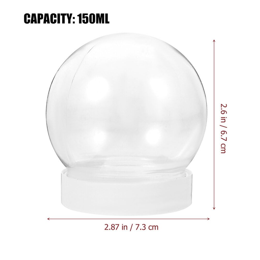 Alipis 24pcs Clear Plastic Snow Globes for Christmas Crafts Lightweight Water Globes for Decoration Easy to Use Clean for Creative Projects