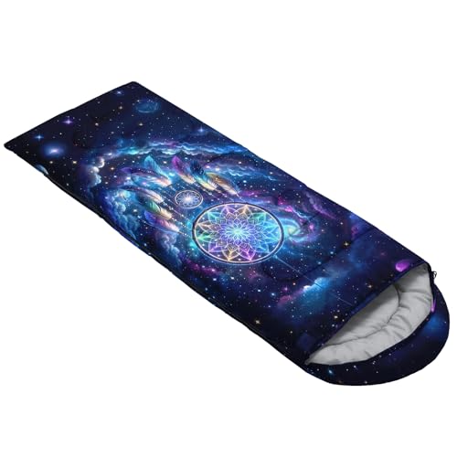 Image of QOOMO Ball Flower Camping Sleeping Bags,3 Season Warm & Cool Weather,Lightweight,Waterproof Sleeping Bags for Adults & Kids,Traveling,and Outdoors,Camping Gear Equipment