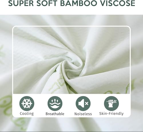 MUXHOMO 2 Pack Mattress Protector Full Size Bed, 100% Waterproof Mattress Cover, Cooling and Breathable Bed Pad Cover, Deep Pocket 8"-21"