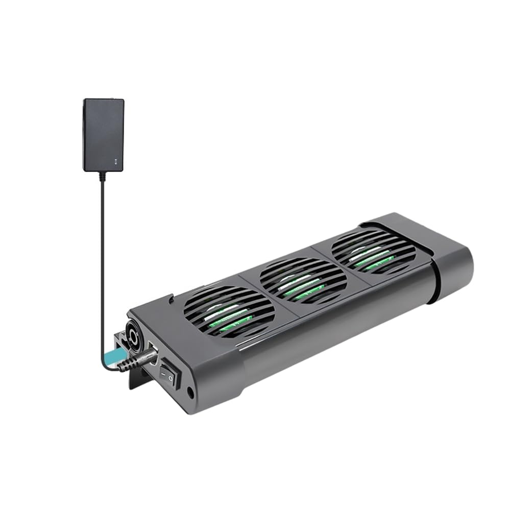 Ventilador de acuario regulable con 3 cabezales y enchufe UE para pecera