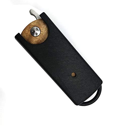 Kunson Compact Keychain Folding Pocket Knife Mini Edc Knife, 440 High Carbon Stainless Steel Blade, Natural Shadow Wood Handle, Perfect For Man And Woman Outdoors Survival Camping Daily Use #TOP6