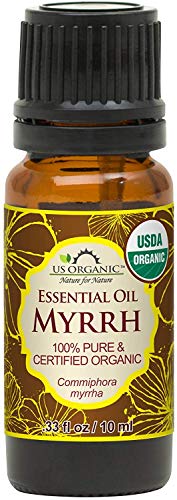 US Organic 100% Genuine Myrrh Essential Oil - Sourced from The Horn of Africa, USDA Certified Organic, Extracted by Hydro-Distillation (Myrrh, 10 ml) US Organic 100% Genuine Myrrh Essential Oil - Sourced from The Horn of Africa, USDA Certified Organic, Extracted by Hydro-Distillation (Myrrh, 10 ml)