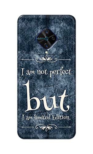 Image of Printed Hard Back Cover Case for Vivo S1 Pro Back Cover (I Am Not Perfect I Am Limited Edition) -1803