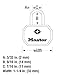 Master Lock 4681TBLK TSA Approved Luggage Lock with Key, 2 Pack, Colors May Vary