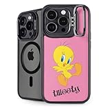 Skinit Kickstand Phone Case Compatible with iPhone 16 Pro Max - Officially Licensed Looney Tunes Tweety Pinky Design