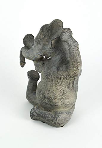 Estatua Elefante Yoga Sentado 9 Pulgadas miniatura 2