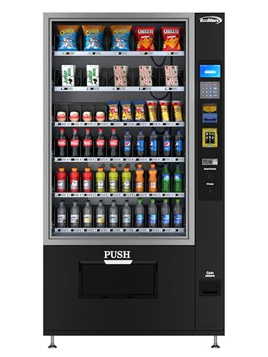 Image of KoolMore Refrigerated Snack Vending Machine with 60 Slots, Bill Acceptor and Credit Card Reader in Black (KM-VMR-40-BR)