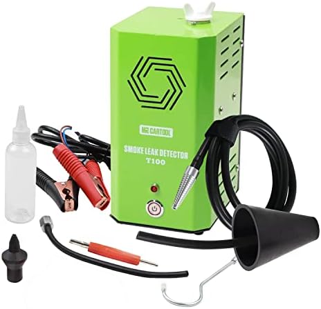 MR CARTOOL T100 Automotive EVAP Smoke Machine Leak Detector Tester Built-in Air Pump, Vacuum Fuel Pipe Diagnostic Tester for All Cars, Motorcycles, Light Trucks, Boats, ATV, Snowmobiles