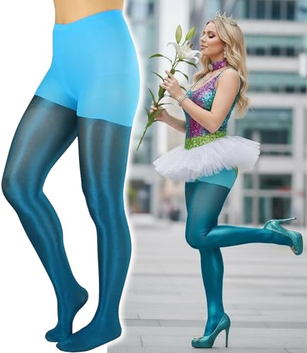 Image of ToBeInStyle Women's Shine & Shimmer Metallic Pantyhose Opaque Lurex Tights