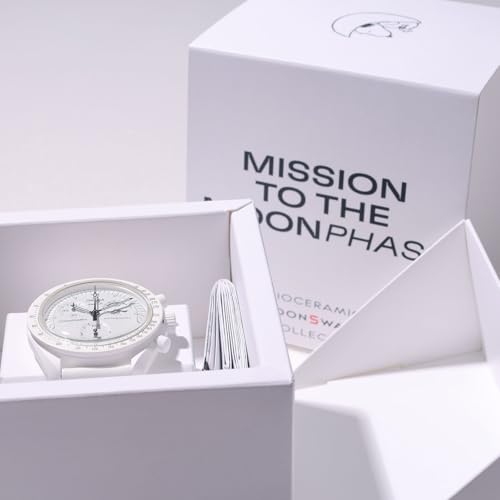 OMEGA × SWATCH Snoopy ギフト 腕時計 MOONSWATCH MISSION TO THE MOONPHASE 正規品 月 防水 コラボ ムーンフェイズ スヌーピー ホワイト 【ショッパー付き】 商品画像5