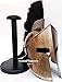 Medieval Armour King Leonidas Greek Spartan 300 Roman Helmet with Black Wooden Stand Black Plume Rustic Vintage Home Decor Gifts