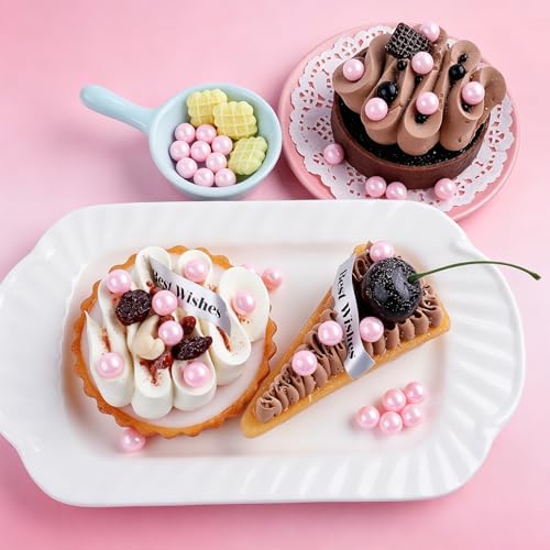 Image of Sprinkles for Cake Decorating, 7.8oz Light Pink Pearl Sprinkles 2 /4 /7 /10mm Mix for Valentine's Cake Cupcake Cookie Baking Ice Cream Toppings
