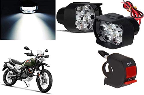 Image of 9 LED Shilon Fog Light with On /Off Switch Compatible with Hero XPulse 200 (Black)