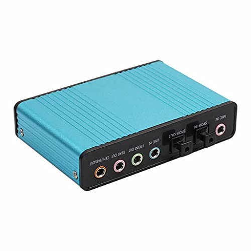 WDWDW Tarjeta de Sonido de Audio óptico Externo USB 5.1 de 6 Canales para computadora portátil, Tarjeta de Sonido USB Externa Profesional