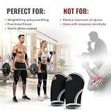 Nordic Lifting Para podpórek na łokcie do podnoszenia ciężarów, powerliftingu, CrossFitu i tenisa - 5 mm neoprenu dla lepszej wydajności - uniseks czarny (średni)