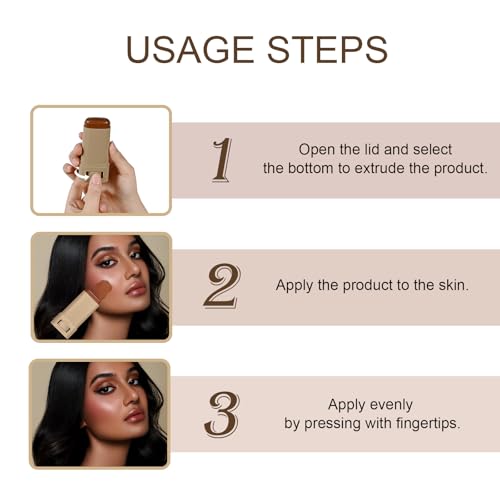Euphily Solid Moisturizer Balm Serum for Boost Skin Tint, Multiuse and Lightweight Solid Tinted Hydrating Foundation Stick for Women, Natural Makeup for Foundation and Contour Concealer (#06)