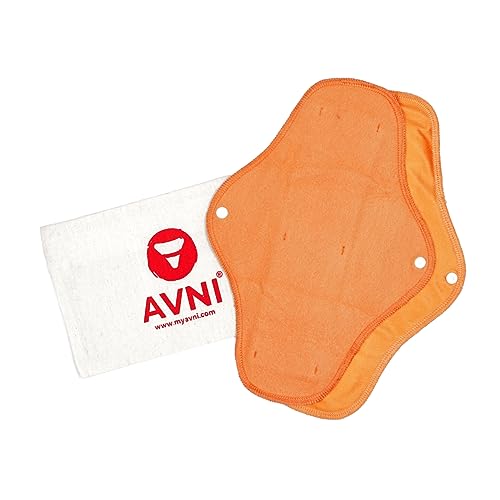 Avni Wellness - Fluff Reusable Cloth Pads, Pack of 2, 1 XXL (32 cm) + 1 XXXL (36 cm) | Antimicrobial Washable Cloth Sanitary Pad | With Cloth Storage Pouch