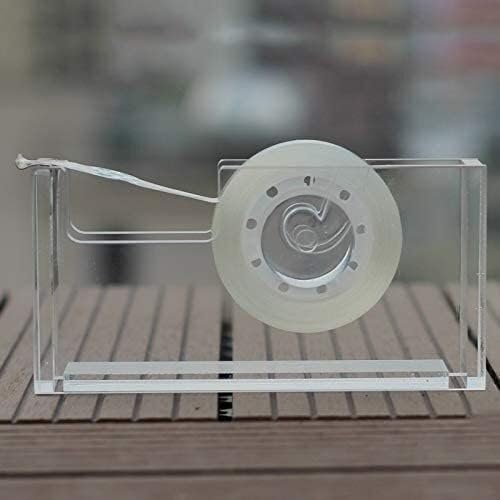 Dispenser per nastro adesivo, Elegante dispenser for nastro adesivo da tavolo in acrilico e oro - Moderno porta nastro adesivo magico da 1 pollice for uso domestico o in ufficio