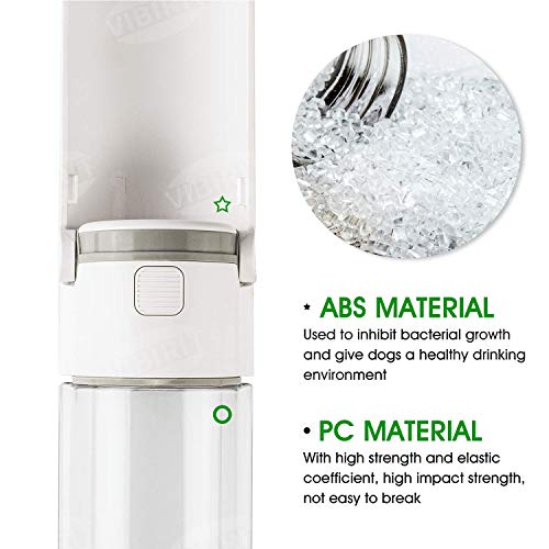 VIBIRIT Dog Water Bottle for Walking Portable Dog Water Dispenser Pet Travel Drink Cup With Rotatable Clamshell Sink - Image 3