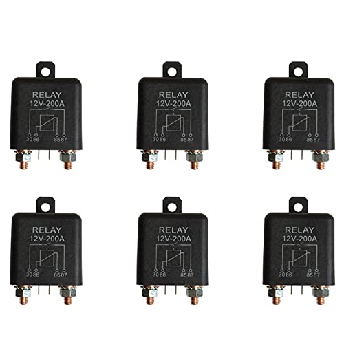 rieder 6X 12V 200A Rele Normalmente Abierto de 4 -Carga Dividida Marina Automotriz Resistente