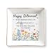 CERMELUS Happy Retirement Gifts Jewelry Dish for Women, Floral 4" Ceramic Jewelry Tray, 2025 Retired Gifts for Coworker, Friends, Teacher, Nurses - Retirement Keepsake for Woman, Mom, Grandma, Sister