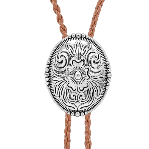 Image of Jeilwiy Bolo Tie for Men, Western Bolero Tie Cowboy Ties Native American Cowgirl Bolo Tie Accessories for Men Women