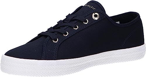 Tommy Hilfiger Damen Vulcanized Sneaker Essential Vulcanized Schuhe, Blau...