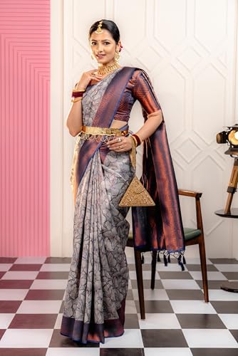 Image of Avantika Fashion Women's Kanjivaram Soft Silk Banarasi Sarees With Blouse Piece