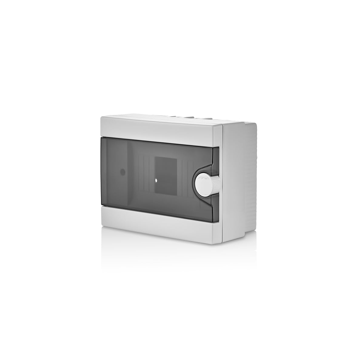 Lion Electric Sicherungskasten Aufputz 2-6 Module | 1-Reihig Schaltschrank Weiß, Verteilerkasten Kabeleinführungen mit Transparenter Tür IP40,…