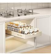 2 Pack Heavy Duty Pull Out Cabinet Organizers for Kitchen Pantry Bathroom