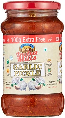 INDIA MILLS Garlic Pickle, 400 Gm