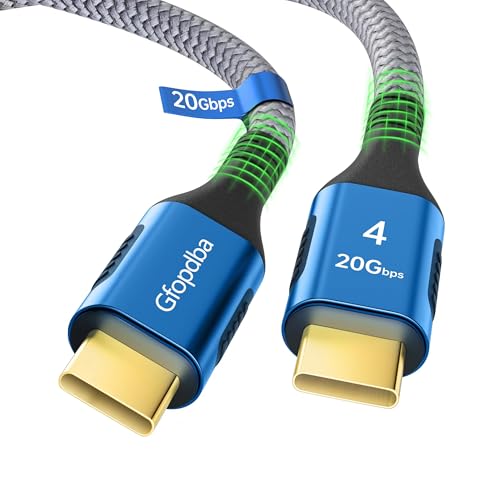 20Gbps for Long Thunderbolt 4 Cable 15FT, 240W Charging, 5K@60Hz, 4K@60Hz, USB4 Cable for iPhone 17, MacBook Air, iPad, Samsung, Mac mini M4 / M4 Pro - image 1