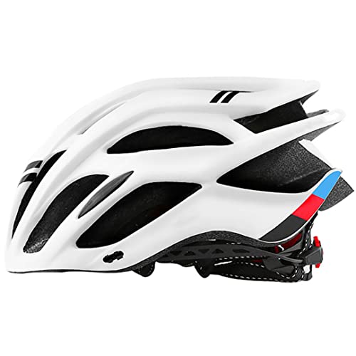 Casco de bicicleta para montar ligero transpirable equipo de ciclismo carretera montaña blanco