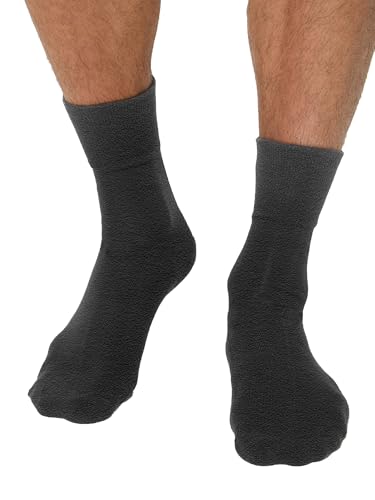 Nur Die Wellness Socken 2er Pack Herren mit gepolsterter Sohle Komfortbund weiche Baumwolle hoher Bund (Gr. 39-46)
