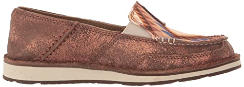 Ariat Women's Cruiser_W_Foo Boat Shoe, Metallic Bronze/Aztec Blanket, 8.5 #TOP5