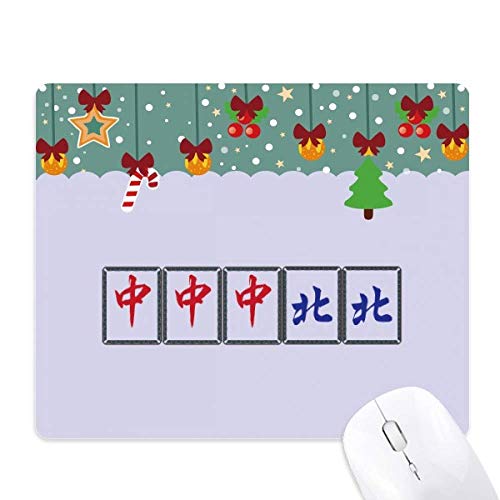 Tapis de souris en caoutchouc Mahjong tapis de bureau antidérapant imprimé Grand Three Chiefs