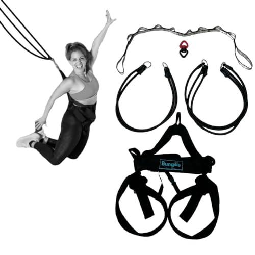 BUNGEE Kit: Ideal for Flying Workouts & Dance. Supports 25-95 kg Weight. Includes Harness, Bungee Ropes, Swivel, Daisy Chain & 1 Month Free Access to Videos, Music & Workouts (M)