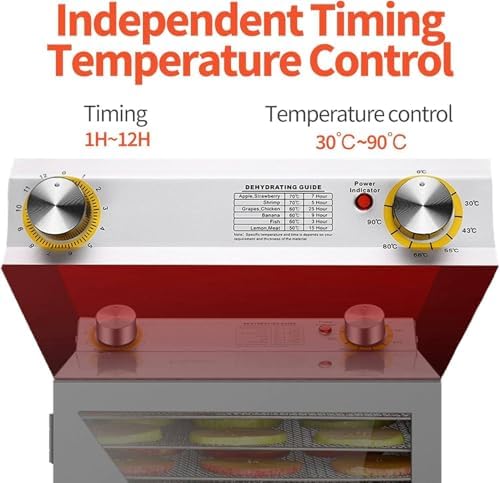 400W Commercial Food Dehydrator Machine - 6-Layer Meat & Fruit Dryer for Jerky, Mushrooms, Herbs - Professional Freeze Drying Equipment for Home & Kitchen