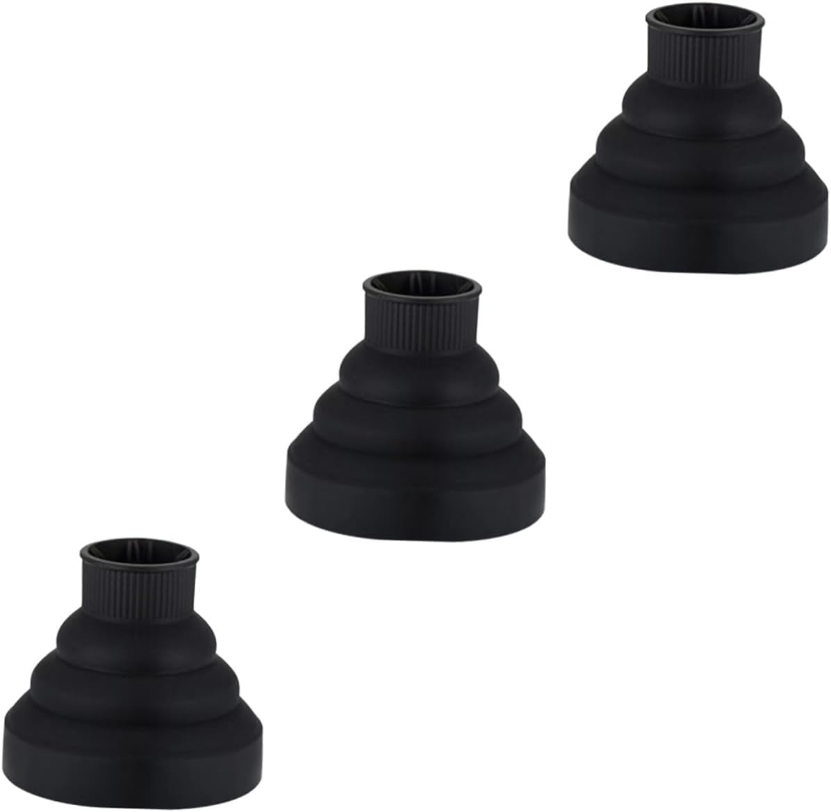 Cabilock 3pcs Blow Dry Dryer Diffuser Cover Hair Blower Diffuser for Curly Hair Compact Folding Travel Hairdryer Silicone Hair Dryer Accessory