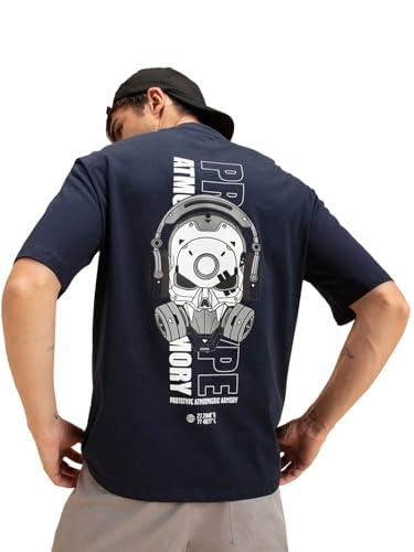 T-shirt pour homme coupe surdimensionnée demi-manches col rond