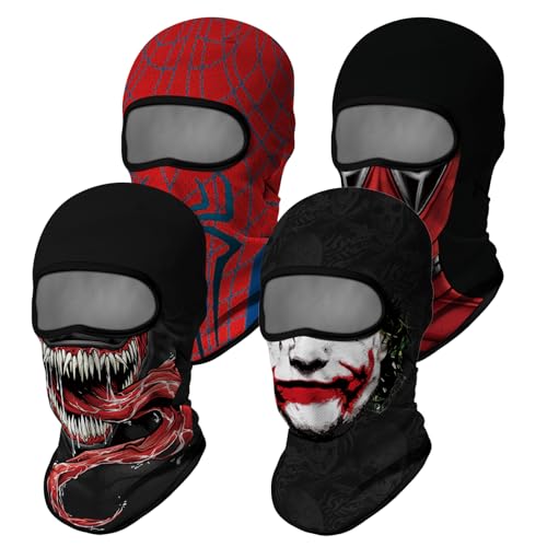 Image of M-YOUNG 4PCS Balaclava Full Face Mask Ski Mask UV Protection Cover Motorcycle Full Face Mask for Men Women