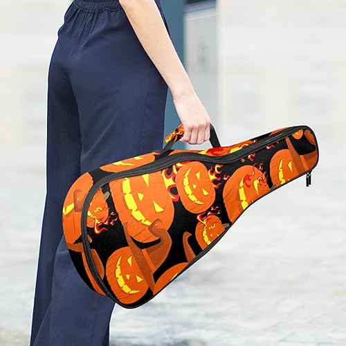 JRHEJTHH Durable Ukulele Bag Water Resistent Ukulele Case with Adjustable Shoulders for 21 23 24 inch Thick Padding Cartoon Pumpkin - Les Beatles, Paul McCartney, John Lennon, RIngo Starr, George Harrison JRHEJTHH Durable Ukulele Bag Water Resistent Ukulele Case with Adjustable Shoulders for 21 23 24 inch Thick Padding Cartoon Pumpkin – Image 7