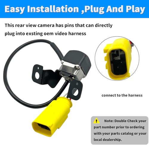 Image of Rear View Back Up Camera Compatible with Kia Sorento 2014-2015 Replacement Reverse Park Assist Camera Replaces 95760-2P600 95760-2P600FFF